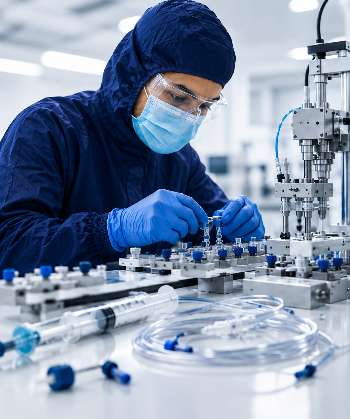 Cleanroom medical device manufacturing floor